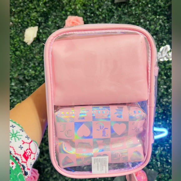 Juicy Couture Pink Bling 3 Piece Travel Bag Set - Picture 4 of 5